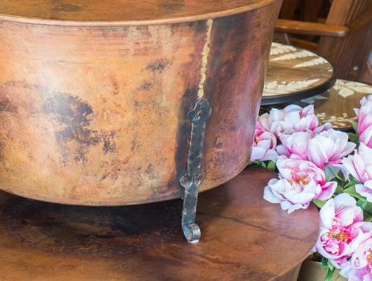 High-end copper tables for outdoor living